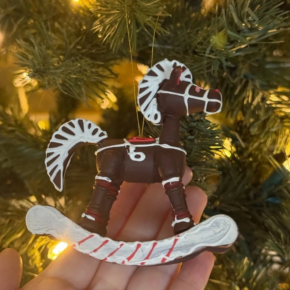 Vintage 1980’s Brown Rocking Horse Ornament